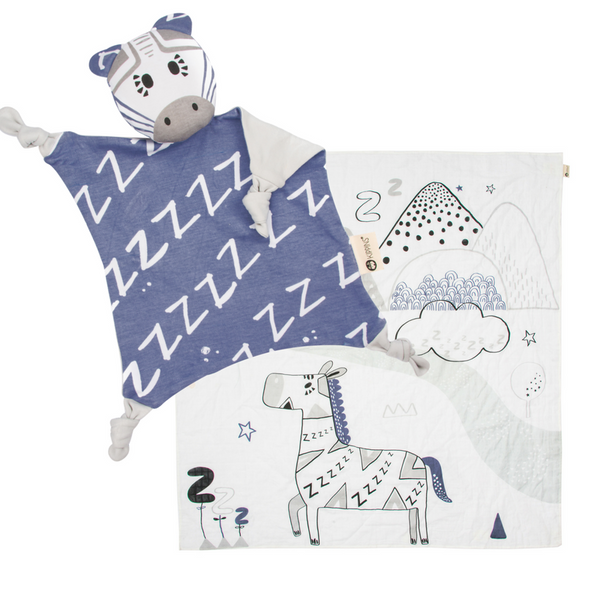 Bam Blankie + Wrap Gift Set 班尼斑馬按撫巾和紗巾禮品套裝