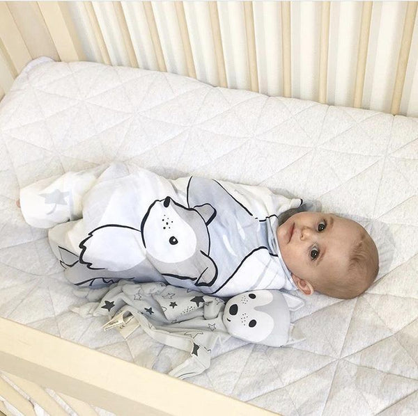 Wolfie Blankie + Rattle Gift Set