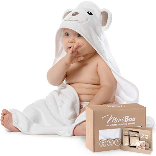 Soft Organic Bamboo Baby Hooded Towel
