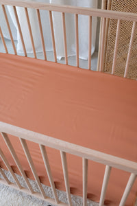 Organic Bamboo Cot Sheets (Rust) 有機竹棉床單 (橙鏽色)
