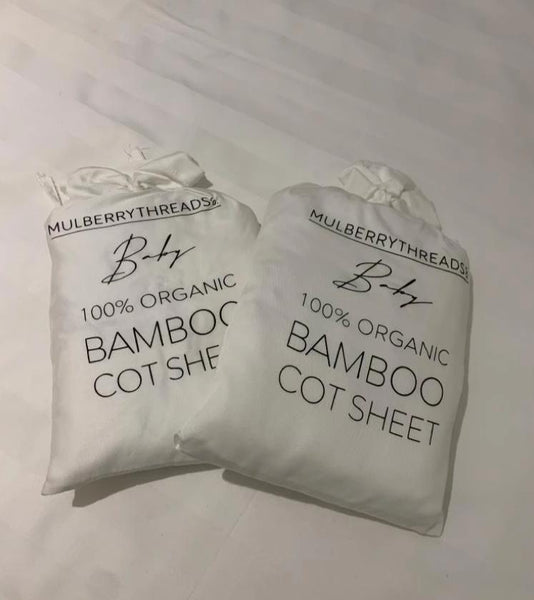Organic Bamboo Cot Sheets (White) 有機竹棉床單(白色)